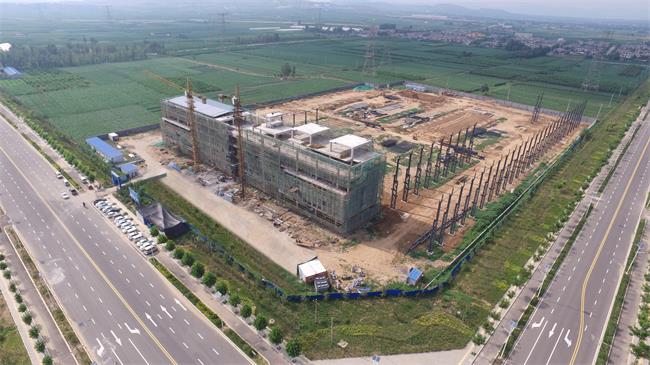 規(guī)劃施工的新廠區(qū)航拍圖
